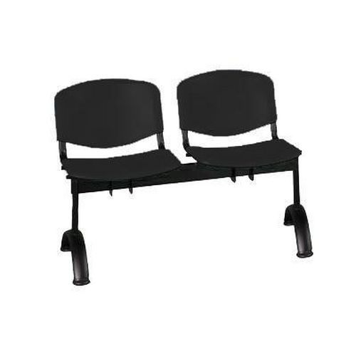 Lavice ISO Plast, dvoumístná, černá