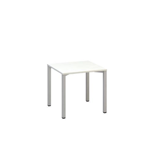 Kancelářský stůl Alfa 200, 80 x 80 x 74,2 cm, rovné provedení, dezén bílá, RAL9022