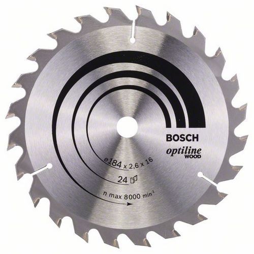 Bosch - Pilový kotouč Optiline Wood 184 x 16 x 2,6 mm, 24