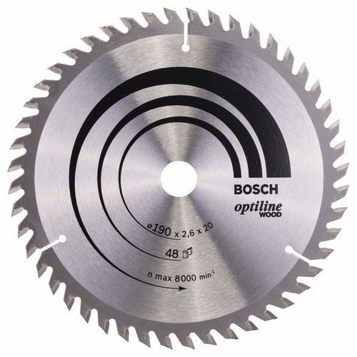 Bosch - Pilový kotouč Optiline Wood 190 x 20/16 x 2,6 mm, 48
