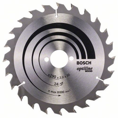 Bosch - Pilový kotouč Optiline Wood 190 x 30 x 2,0 mm, 24