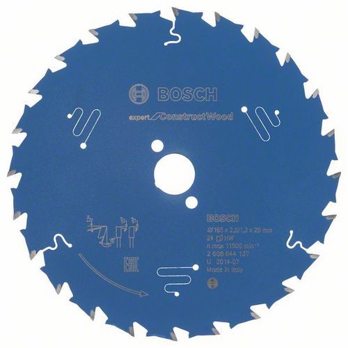 Bosch - Pilový kotouč Expert for Construct Wood 165 x 20 x 2,0 mm, 24