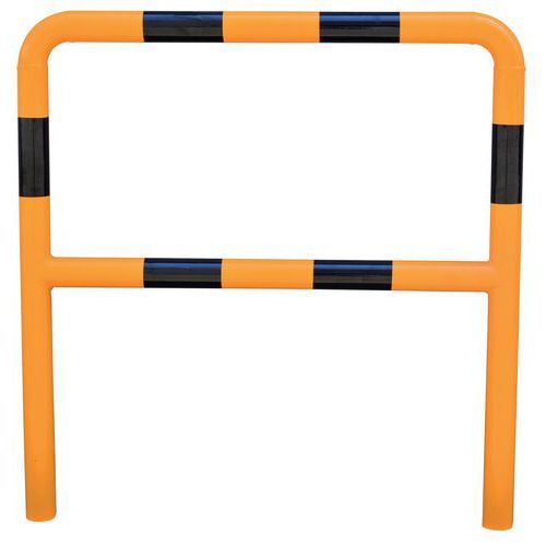 Kovová zábrana Manutan Expert, vysoká, délka 100 cm, žlutá/černá