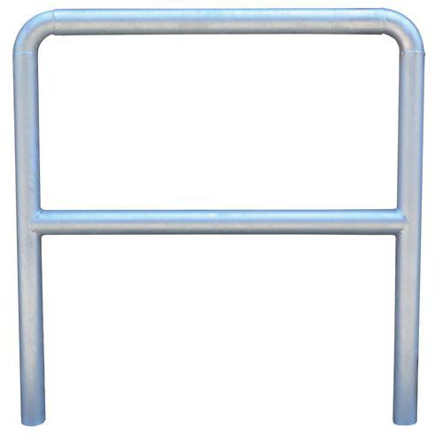 Kovová zábrana Manutan Expert, vysoká, délka 200 cm, šedá