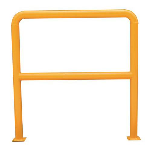 Kovová zábrana Manutan Expert, délka 100 cm, průměr 59 mm, žlutá