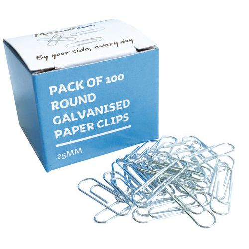 Kancelářské sponky Manutan Expert, délka 25 mm