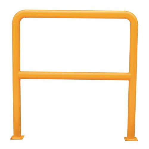 Kovová zábrana Manutan Expert, délka 100 cm, průměr 38 mm, žlutá