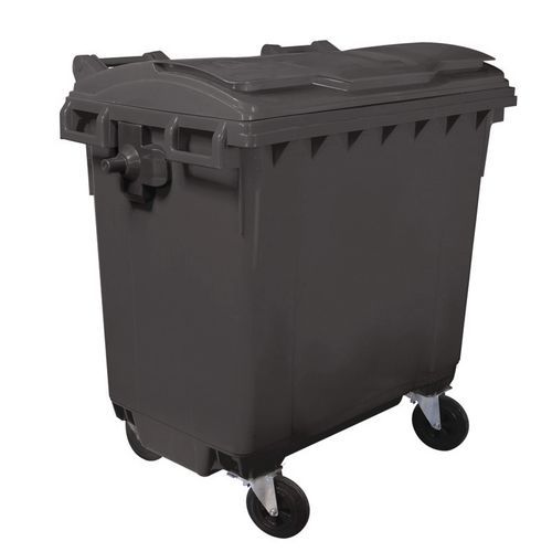 Plastová popelnice Manutan Expert, objem 770 l, šedá