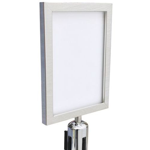 Informační tabulka k zahrazovacím sloupkům Manutan Expert 5 m, stříbrná, vertikální