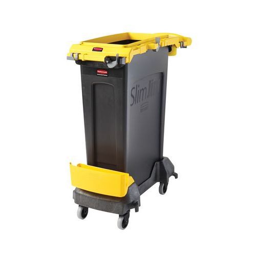 Úklidový vozík Rubbermaid Rim Caddy, objem 87 l, černý/žlutý