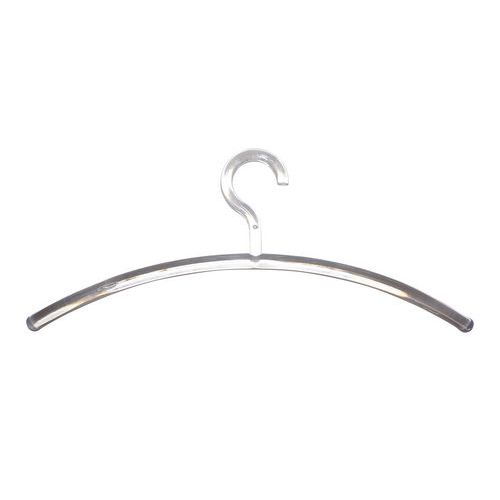 Plastové věšáky na oděvy Manutan Expert, 10 ks, transparentní