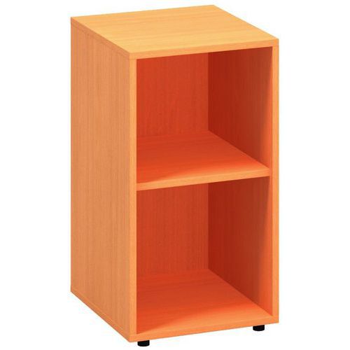 Nízká úzká skříň Alfa 500, 73,5 x 40 x 45 cm, otevřená, dezén buk Bavaria