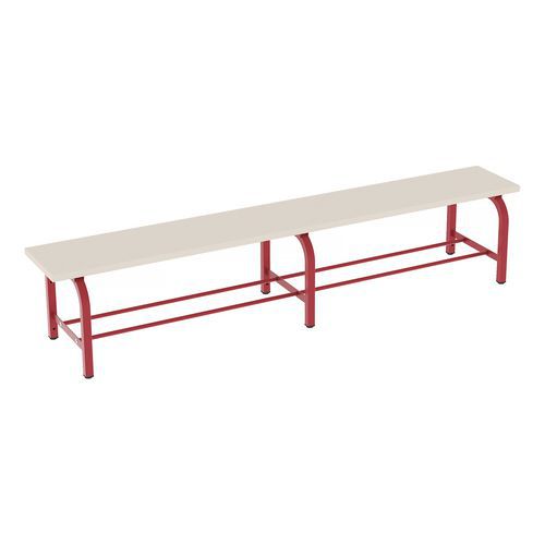 Lavice Lada s roštem, 200 cm, červená