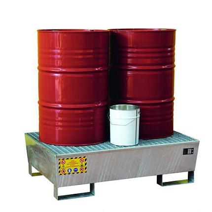 Ocelová záchytná vana pod IBC kontejner, pozink, 120 x 80 x 34 cm