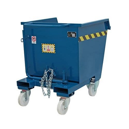 Víceúčelový sklápěcí přívěs Sall z oceli, modrý, 1320 L