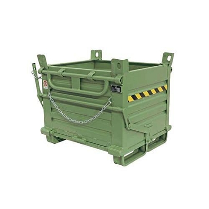 Kontejner s výklopným dnem, zelený, 100 x 80 x 91 cm