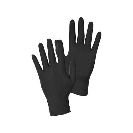 Rukavice CXS STERN BLACK, jednorázové, nitrilové, vel. 9