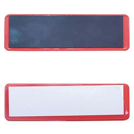 Informační štítky na regály Manutan Expert, magnetické, 100 x 30 mm, 100 ks, červené