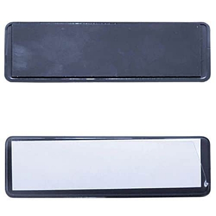 Informační štítky na regály Manutan Expert, magnetické, 100 x 30 mm, 100 ks, černé