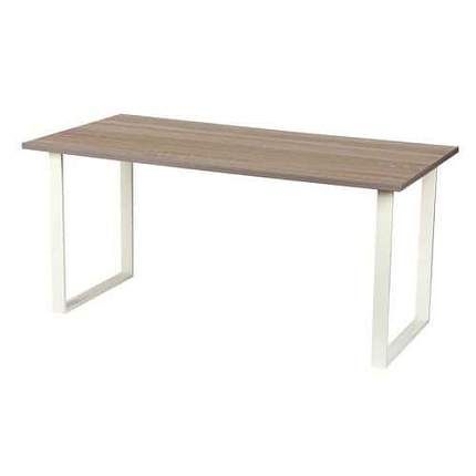 Kancelářský stůl Viva Square, 180 x 80 x 75 cm, rovné provedení, podnoží bílé, dub sonoma