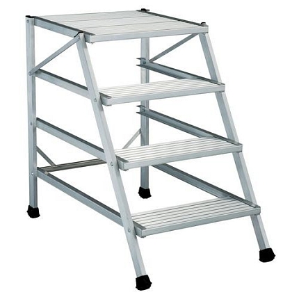 Hliníkové schůdky Pódium Tubesca-Comabi, 4 stupně