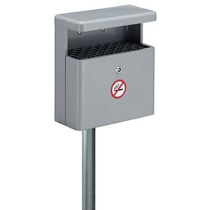 Popelník s krytem proti dešti šedý