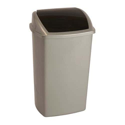 Odpadkový koš 50 l šedý/černý