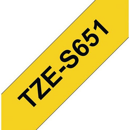 Lepicí páska Brother TZES 651 24mm černá/žlutá