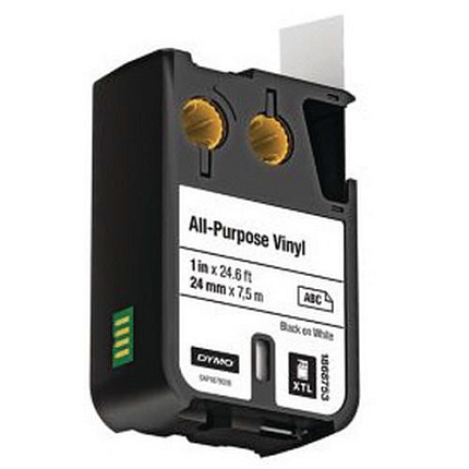 Vinylová víceúčelová páska pro Dymo XTL, 24mm, černobílá