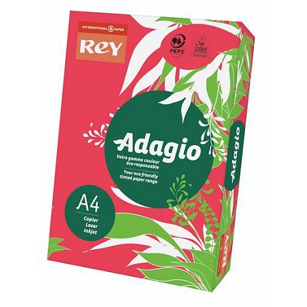Barevný papír Adagio A4, 80 g, 500 listů, červený