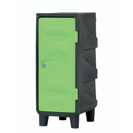 Plastová šatní skříň EMP, na nohách, 1 oddíl, světle zelená