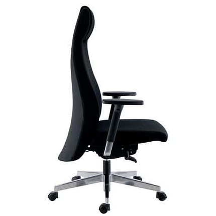 Ergonomická kancelářská židle GO pro nepřetržité sezení - černá látka