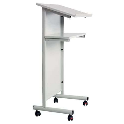 Mobilní řečnický pult Smit Visual, šedý/šedý