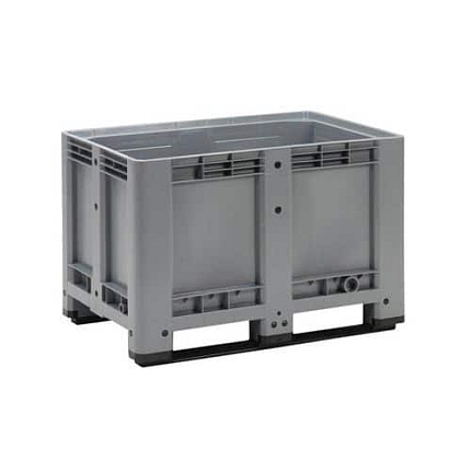 Paletový kontejner, plné stěny, ližiny, 475 l