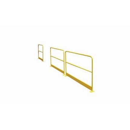 Kovová zábrana Manutan Expert Basic, žlutá, délka 100 cm