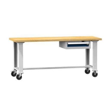 Mobilní dílenský stůl MPS2-720M, 2000 x 700 x 880 mm, MULTIPLEX, šedá-tmavě modrá