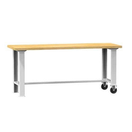 Mobilní dílenský stůl MPS4-820, 2000 x 800 x 880 mm, BUK, šedá