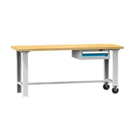 Mobilní dílenský stůl MPS5-720M, 2000 x 700 x 880 mm, MULTIPLEX, šedá-modrá