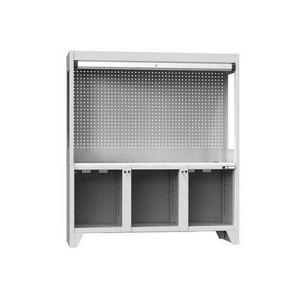 Kontrolní pracoviště, 1800 x 800 x 2030 mm, šedá