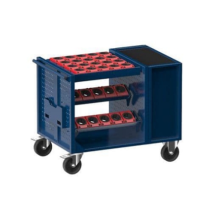 NC vozík 36x36D s vybavením, varianta 5, tmavě modrá