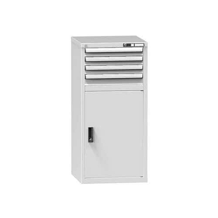 Zásuvková skříň ZA1, 578 x 600 x 1215 mm, šedá-šedá