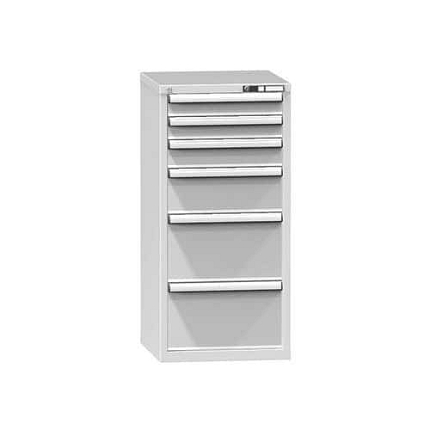 Zásuvková skříň ZA6, 578 x 600 x 1215 mm, šedá-šedá