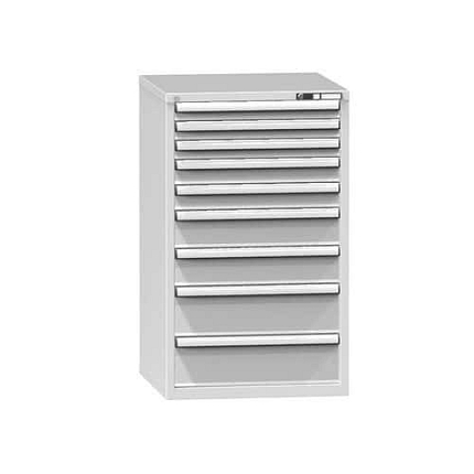 Zásuvková skříň ZB4, 731 x 753 x 1215 mm, šedá-šedá