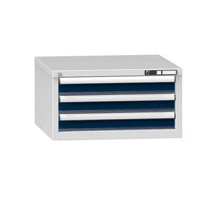 Zásuvková skříň ZB3, 731 x 753 x 390 mm, šedá-tmavě modrá