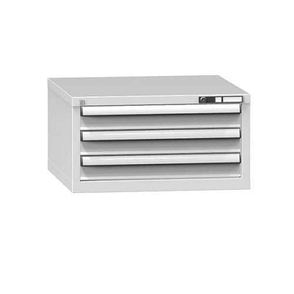 Zásuvková skříň ZB3, 731 x 753 x 390 mm, šedá-šedá