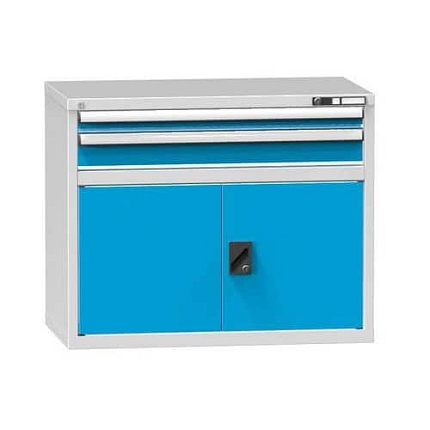 Zásuvková skříň ZC2, 1037 x 600 x 840 mm, šedá-modrá