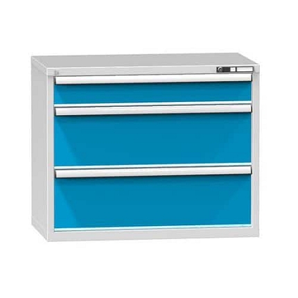 Zásuvková skříň ZC3, 1037 x 600 x 840 mm, šedá-modrá