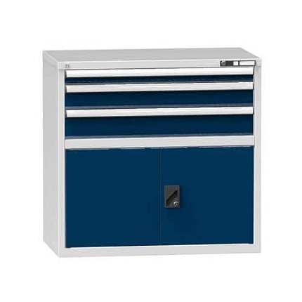 Zásuvková skříň ZC2, 1037 x 600 x 990 mm, šedá-tmavě modrá