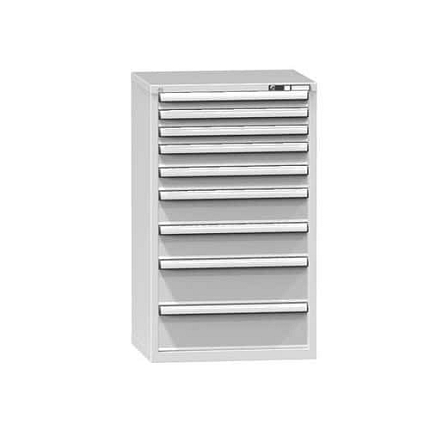 Zásuvková skříň ZD4, 731 x 600 x 1215 mm, šedá-šedá