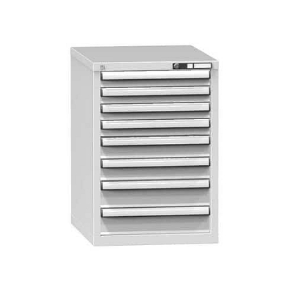 Zásuvková skříň ZE8, 578 x 753 x 840 mm, šedá-šedá